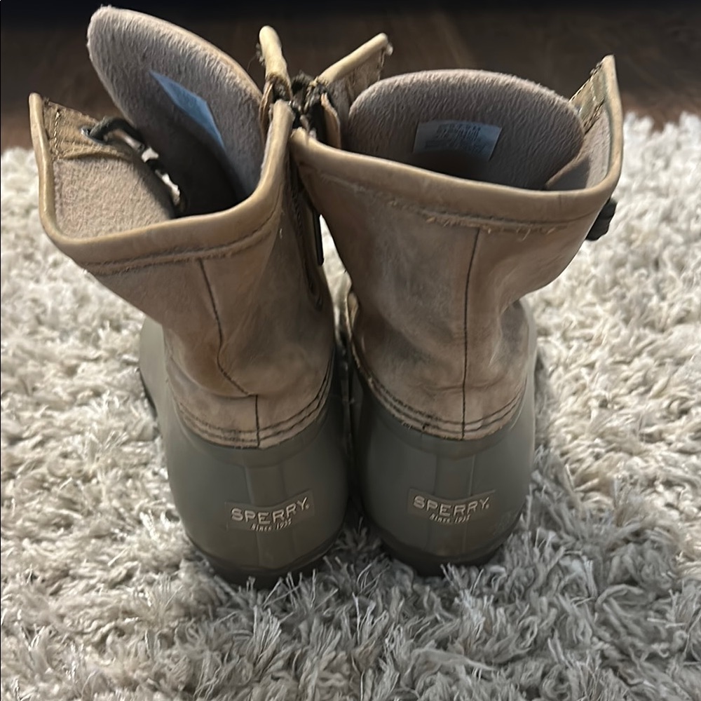 Sperry Gray and Tan Duck Boots - Picture 2 of 2